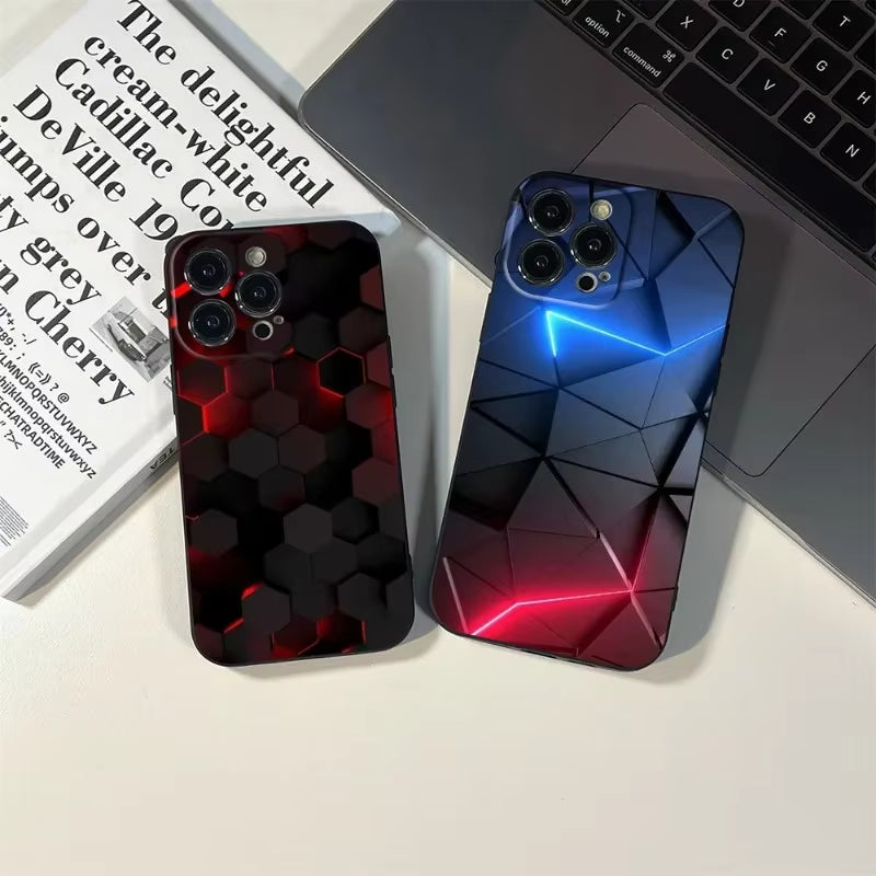 Premium Carbon Fiber Phone Case for iPhone 17, 17 Pro, 16 Pro, 15 Pro Max, 14 Pro, 12 Pro, 15 Plus, and 13 Pro Max Mini - Black Cover