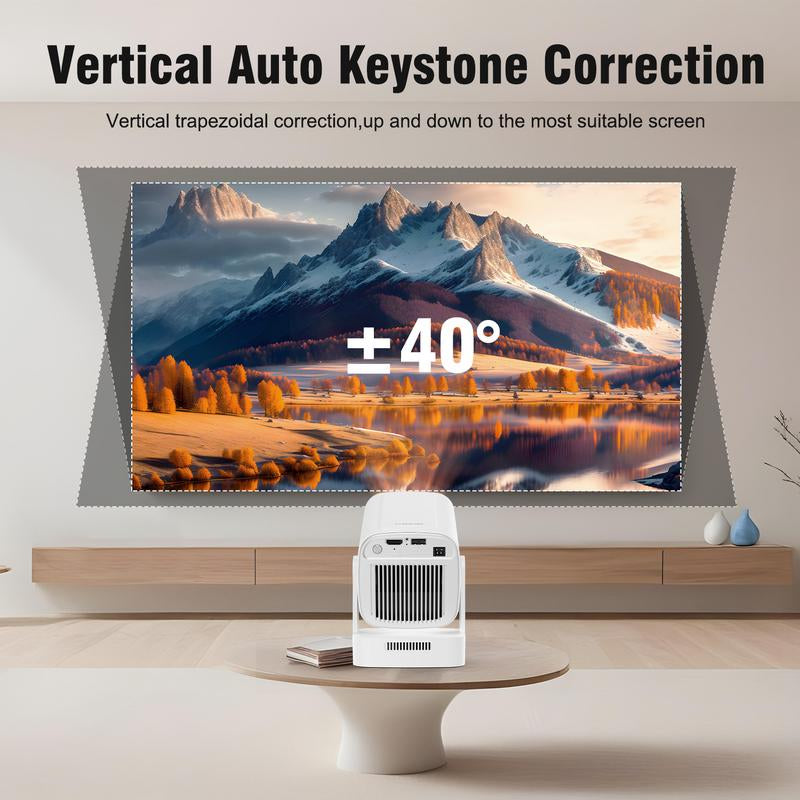 [US Warehouse] Magcubic Auto Focus HY310 Projector 330ANSI Google Assistant 4K Decode Native 1080P BT5.4 WIFI6 Android 11 Built-In Speaker Allwinner H713 180° Flexible 130"Screen 60Hz Reflash Home Cinema Mini Portable Projector Wireless Local