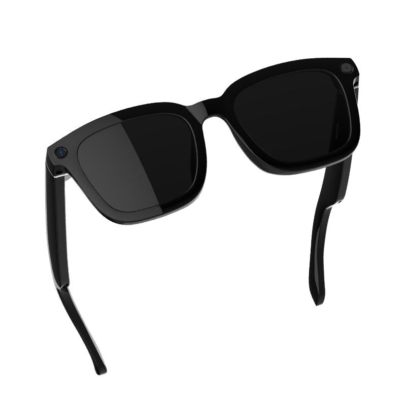 Smart Bluetooth Glasses with Camera, 1080P Video Recording Wearable Glasses, Multifunctional Wireless Audio Glasses with Headphone, Outdoor Sports Camera Sunglasses with Intelligent Voice Assistant, Anti-Blue Light Protection Eyeglass