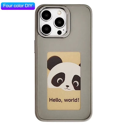 NFC Display Screen Smartphone Case for iPhone 16, 15, 14, 13 Pro Max - Customizable Protective Cover with Battery-Free Design