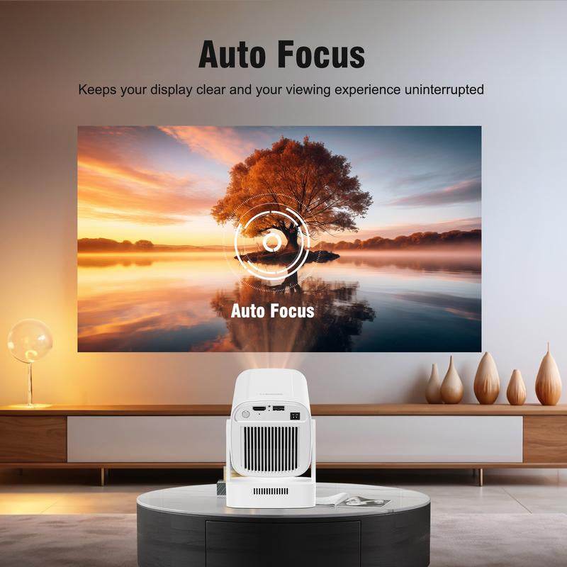 [US Warehouse] Magcubic Auto Focus HY310 Projector 330ANSI Google Assistant 4K Decode Native 1080P BT5.4 WIFI6 Android 11 Built-In Speaker Allwinner H713 180° Flexible 130"Screen 60Hz Reflash Home Cinema Mini Portable Projector Wireless Local
