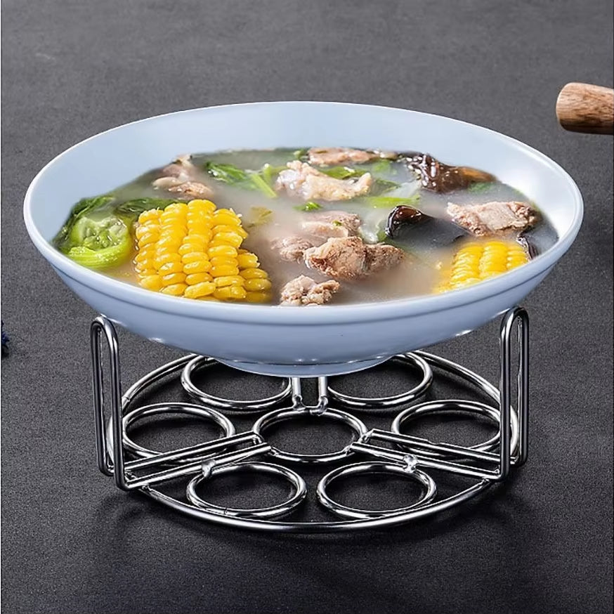 Tripod Egg Steaming Rack Stainless Steel Multifunctional Steaming Tray Holder Thickened Household Insulated Shelf