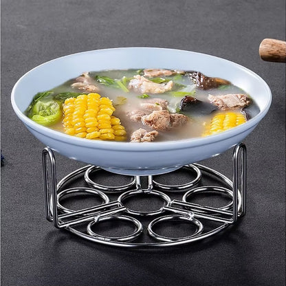 Tripod Egg Steaming Rack Stainless Steel Multifunctional Steaming Tray Holder Thickened Household Insulated Shelf