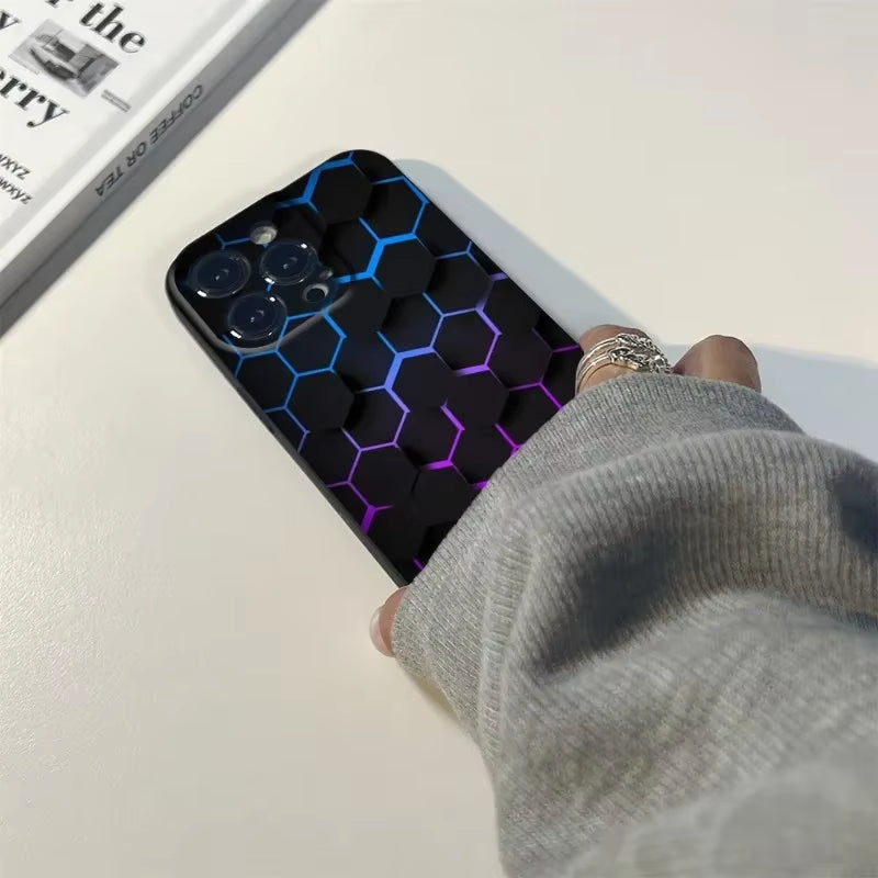 Premium Carbon Fiber Phone Case for iPhone 17, 17 Pro, 16 Pro, 15 Pro Max, 14 Pro, 12 Pro, 15 Plus, and 13 Pro Max Mini - Black Cover