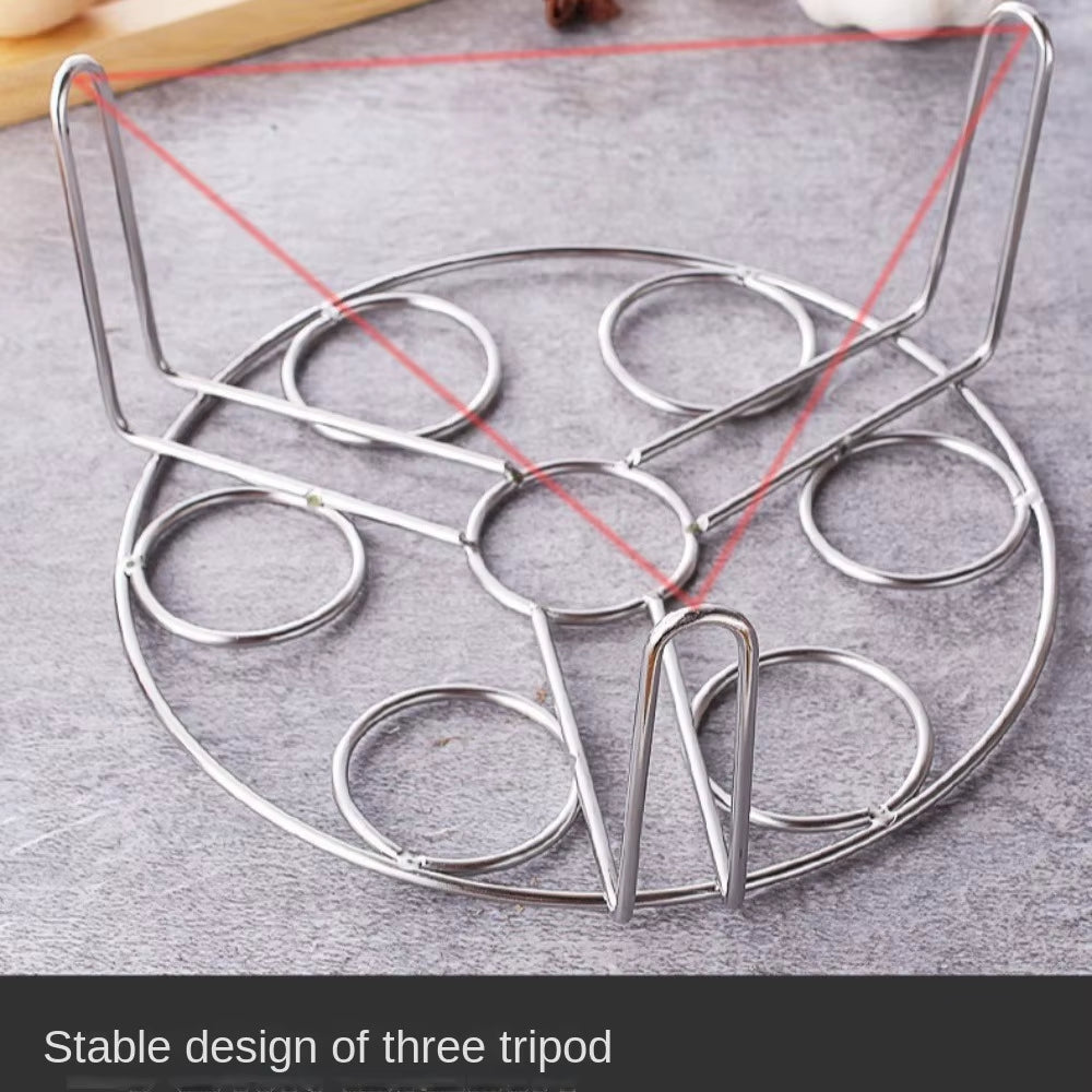Tripod Egg Steaming Rack Stainless Steel Multifunctional Steaming Tray Holder Thickened Household Insulated Shelf