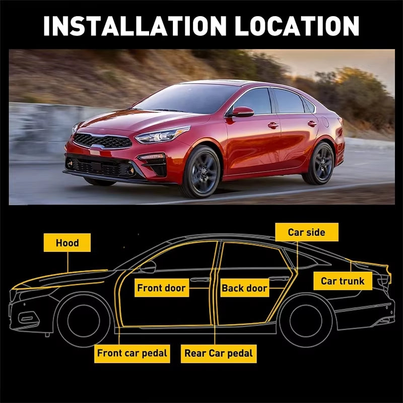8M Double Layer Car Door Rubber Seal Strips Seal Adhesive Sticker Window Engine Cover Door Trunk Noise Insulation Weatherstrip