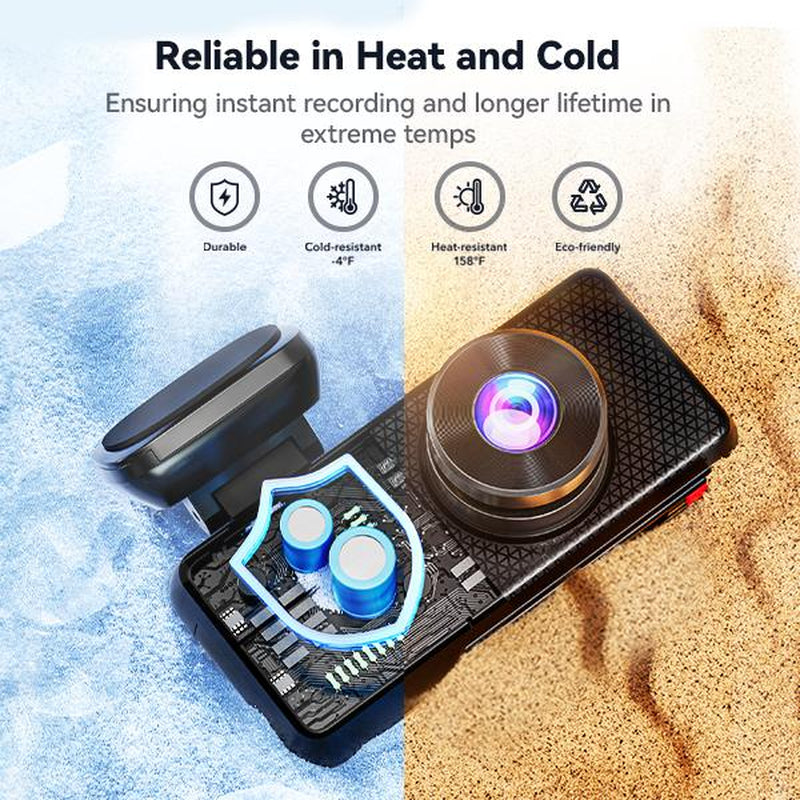 REDTIGER F17 Elite 4K 3-Channel Dash Cam with STARVIS 2 IMX678 & IMX675, 128GB Card, Full Night Color, 4K+2.5K+1080P Front Rear Inside, Touch Screen, Voice Control, 5Ghz Wifi 6, GPS, HDR, Parking Mode, 24 Hours Recording - Car Camera