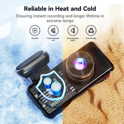 REDTIGER F17 Elite 4K 3-Channel Dash Cam with STARVIS 2 IMX678 & IMX675, 128GB Card, Full Night Color, 4K+2.5K+1080P Front Rear Inside, Touch Screen, Voice Control, 5Ghz Wifi 6, GPS, HDR, Parking Mode, 24 Hours Recording - Car Camera